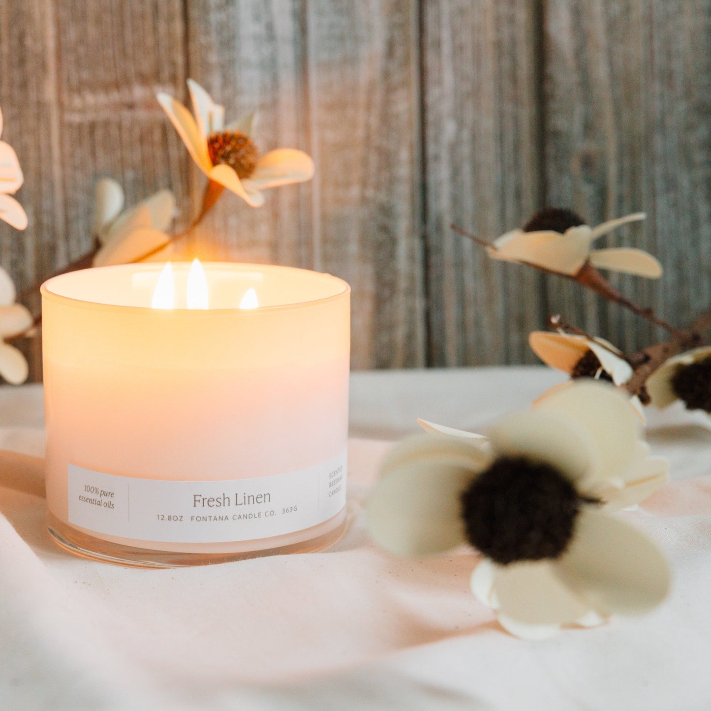 Fresh Linen 3-Wick Candle