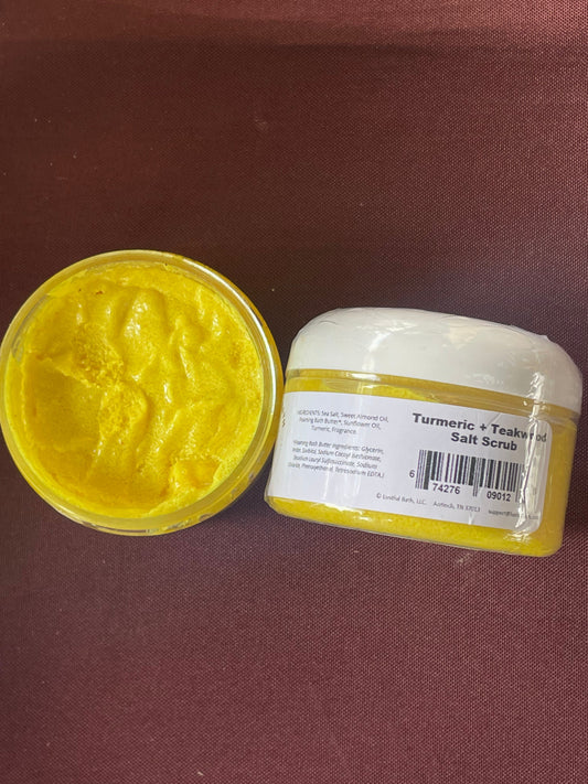 TURMERIC + TEAKWOOD FOAMING SALT SCRUB