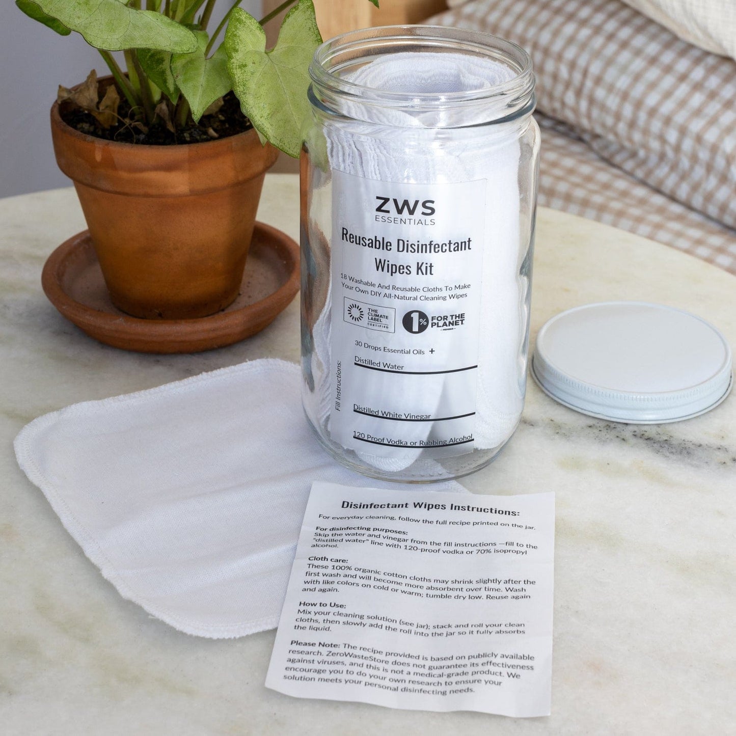 Reusable Disinfectant Wipes - DIY Kit
